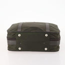 PRADA Business Bag Nylon Khaki Silver Auth ti3654-5