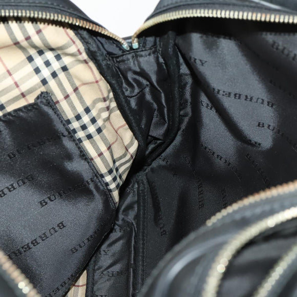 BURBERRY Business Bag Nylon Black Silver Auth ti3655