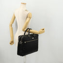 BURBERRY Business Bag Nylon Black Silver Auth ti3655-21