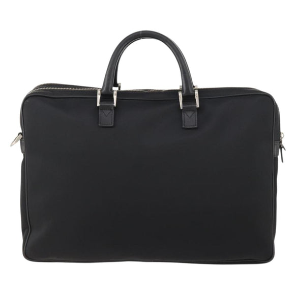 BURBERRY Business Bag Nylon Black Silver Auth ti3655