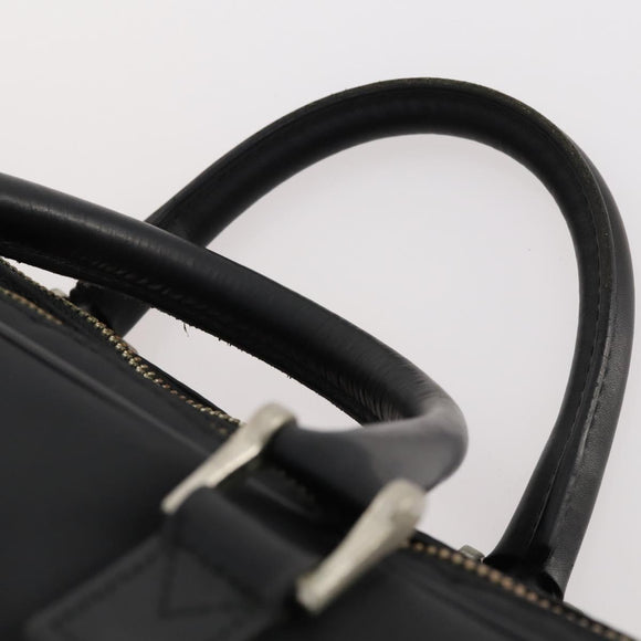 BURBERRY Business Bag Nylon Black Silver Auth ti3655