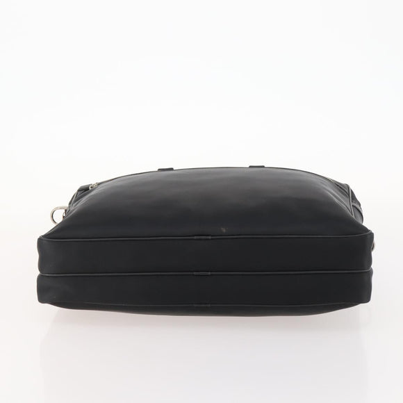 BURBERRY Business Bag Nylon Black Silver Auth ti3655