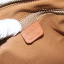 CELINE Macadam Canvas Boston Bag PVC Leather Brown Gold Auth ti3656-19