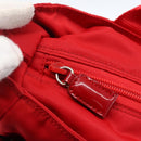 PRADA Tote Bag Nylon Red Silver Auth ti3657-10