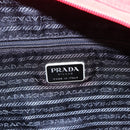 PRADA Tote Bag Nylon Red Silver Auth ti3657-18
