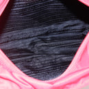 PRADA Tote Bag Nylon Red Silver Auth ti3657-11