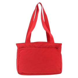 PRADA Tote Bag Nylon Red Silver Auth ti3657 - 0