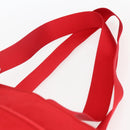 PRADA Tote Bag Nylon Red Silver Auth ti3657-8