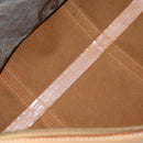 CELINE Macadam Canvas Boston Bag PVC Leather Brown Gold Auth ti3658-11