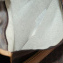 CELINE Macadam Canvas Boston Bag PVC Leather Brown Gold Auth ti3658-23