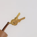 CELINE Macadam Canvas Boston Bag PVC Leather Brown Gold Auth ti3658-25