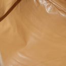 CELINE Macadam Canvas Boston Bag PVC Leather Brown Gold Auth ti3659-11