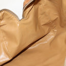 CELINE Macadam Canvas Boston Bag PVC Leather Brown Gold Auth ti3659-21
