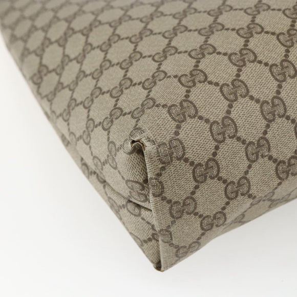 GUCCI GG Supreme Web Sherry Line Tote Bag PVC Beige Red 89 02 003 Auth ti3661