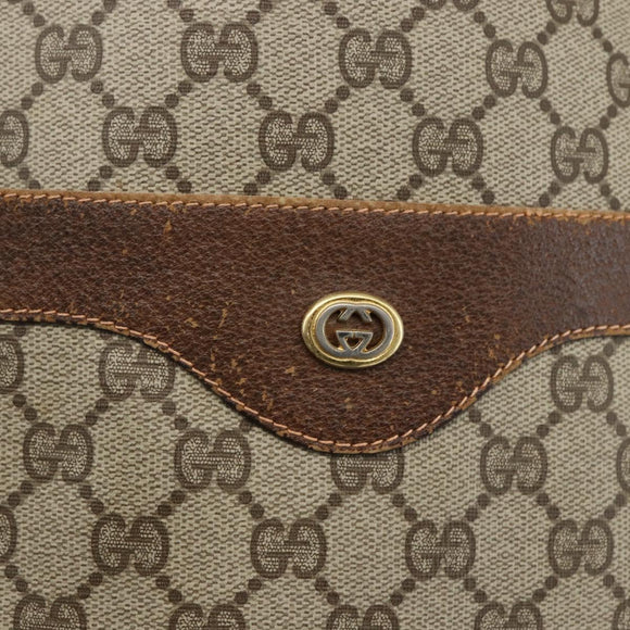 GUCCI GG Supreme Web Sherry Line Tote Bag PVC Beige Red 89 02 003 Auth ti3661