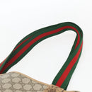GUCCI GG Supreme Web Sherry Line Tote Bag PVC Beige Red 89 02 003 Auth ti3661-8