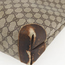 GUCCI GG Supreme Web Sherry Line Tote Bag PVC Beige Red Auth ti3662-12