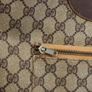 GUCCI GG Supreme Web Sherry Line Tote Bag PVC Beige Red Auth ti3662-14