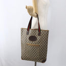 GUCCI GG Supreme Web Sherry Line Tote Bag PVC Beige Red Auth ti3662-20