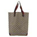 GUCCI GG Supreme Web Sherry Line Tote Bag PVC Beige Red Auth ti3662-3