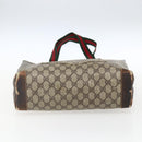 GUCCI GG Supreme Web Sherry Line Tote Bag PVC Beige Red Auth ti3662-9