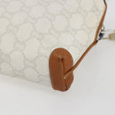 GUCCI GG Plus Supreme Shoulder Bag PVC Gold White Auth ti3663-15