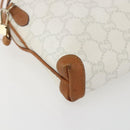GUCCI GG Plus Supreme Shoulder Bag PVC Gold White Auth ti3663-16