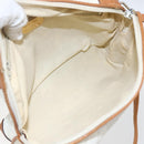 GUCCI GG Plus Supreme Shoulder Bag PVC Gold White Auth ti3663-12