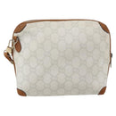 GUCCI GG Plus Supreme Shoulder Bag PVC Gold White Auth ti3663-2