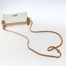 GUCCI GG Plus Supreme Shoulder Bag PVC Gold White Auth ti3663-7