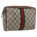 GUCCI GG Supreme Web Sherry Line Bag PVC Beige Red 32 014 3553 Auth ti3666-1