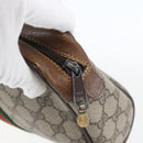 GUCCI GG Supreme Web Sherry Line Bag PVC Beige Red 32 014 3553 Auth ti3666-12