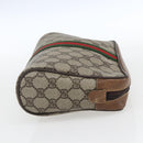 GUCCI GG Supreme Web Sherry Line Bag PVC Beige Red 32 014 3553 Auth ti3666-5