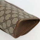 GUCCI GG Supreme Web Sherry Line Clutch Bag PVC Beige Gold 89 01 030 Auth ti3667-10