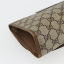 GUCCI GG Supreme Web Sherry Line Clutch Bag PVC Beige Gold 89 01 030 Auth ti3667-11
