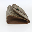 GUCCI GG Supreme Web Sherry Line Clutch Bag PVC Beige Gold 89 01 030 Auth ti3667-5