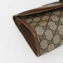 GUCCI GG Supreme Web Sherry Line Clutch Bag PVC Beige Gold 89 01 030 Auth ti3667-9
