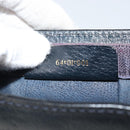 GUCCI GG Supreme Sherry Line Clutch Bag PVC Navy Red 64 01 001 Auth ti3668-16
