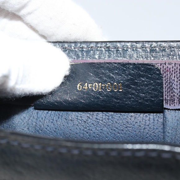 GUCCI GG Supreme Sherry Line Clutch Bag PVC Navy Red 64 01 001 Auth ti3668