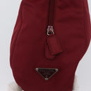 PRADA Hand Bag Nylon Red Auth ti3669-14