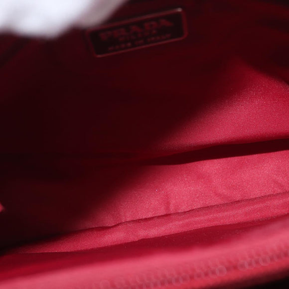 PRADA Hand Bag Nylon Red Auth ti3669