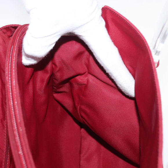 PRADA Hand Bag Nylon Red Auth ti3669