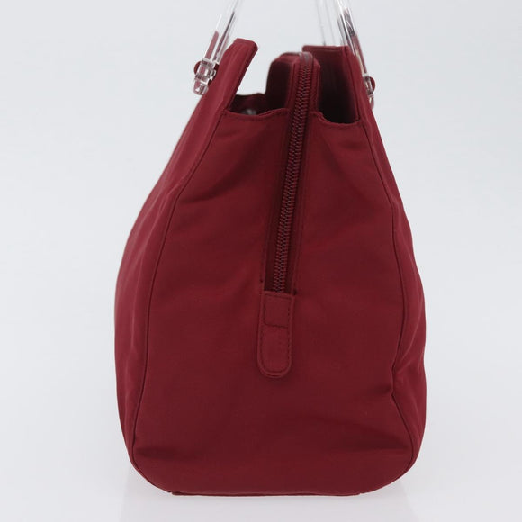 PRADA Hand Bag Nylon Red Auth ti3669
