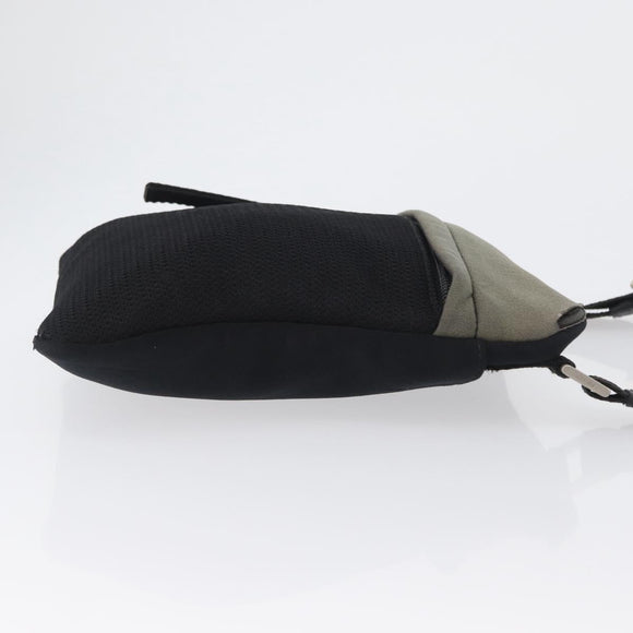 PRADA Sports Shoulder Bag Nylon Khaki Silver Auth ti3670