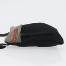 PRADA Sports Shoulder Bag Nylon Khaki Silver Auth ti3670-4