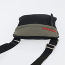 PRADA Sports Shoulder Bag Nylon Khaki Silver Auth ti3670-6