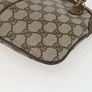 GUCCI GG Supreme Web Sherry Line Bag PVC Beige Red 904 02 047 Auth ti3671-12