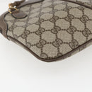 GUCCI GG Supreme Web Sherry Line Bag PVC Beige Red 904 02 047 Auth ti3671-13