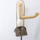 GUCCI GG Supreme Web Sherry Line Bag PVC Beige Red 904 02 047 Auth ti3671-21