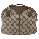 GUCCI GG Supreme Web Sherry Line Bag PVC Beige Red 904 02 047 Auth ti3671-3